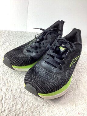 Avia Mens Size 12 Black & Neon Green Athletic Running Shoes With Mesh Upper